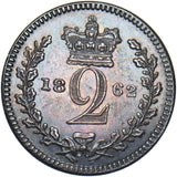 1862 Maundy Twopence - Victoria British Silver Coin - Superb