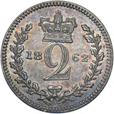1862 Maundy Twopence - Victoria British Silver Coin - Superb