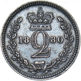 1880 Maundy Twopence - Victoria British Silver Coin - Very Nice