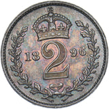1896 Maundy Twopence - Victoria British Silver Coin - Superb