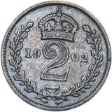 1902 Maundy Twopence - Edward VII British Silver Coin - Nice