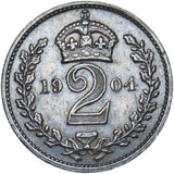1904 Maundy Twopence - Edward VII British Silver Coin - Very Nice