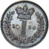 1834 Maundy Penny - William IV British Silver Coin - Very Nice