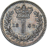 1862 Maundy Penny - Victoria British Silver Coin - Superb
