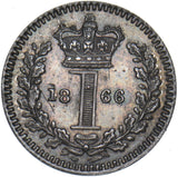1866 Maundy Penny - Victoria British Silver Coin - Superb