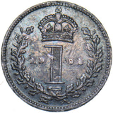 1901 Maundy Penny - Victoria British Silver Coin