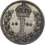 1903 Maundy Penny - Edward VII British Silver Coin - Superb