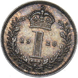 1928 Maundy Penny - George V British Silver Coin - Superb
