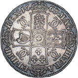 1663 Crown - Charles II British Silver Coin - Nice