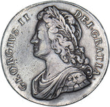 1739 Crown - George II British Silver Coin - Nice