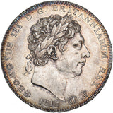 1818 LVIII Crown - George III British Silver Coin - Very Nice