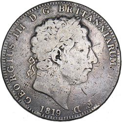 1819 LX Crown - George III British Silver Coin