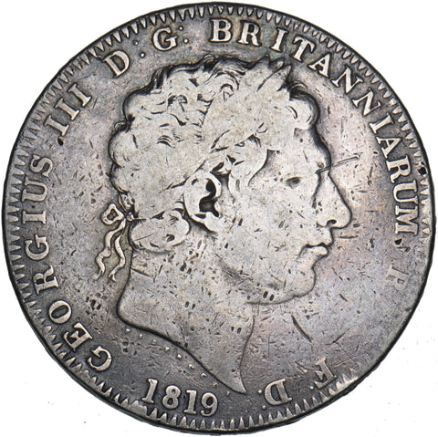 1819 LX Crown - George III British Silver Coin