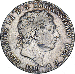 1819 LIX Crown - George III British Silver Coin