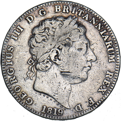 1819 LIX Crown - George III British Silver Coin