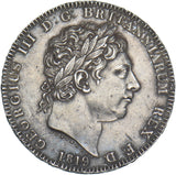 1819 LIX Crown - George III British Silver Coin - Very Nice