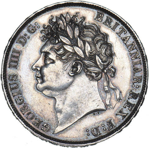 1821 Crown - George IV British Silver Coin - Very Nice