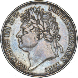 1822 TERTIO Crown - George IV British Silver Coin - Nice