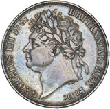 1822 TERTIO Crown - George IV British Silver Coin - Nice