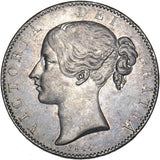 1844 Crown (Cinquefoil Stops) - Victoria British Silver Coin - Very Nice
