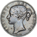 1844 Crown (Cinquefoil Stops) - Victoria British Silver Coin - Nice