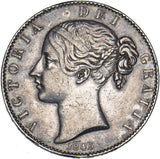 1845 Crown - Victoria British Silver Coin - Nice