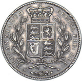 1845 Crown - Victoria British Silver Coin - Nice