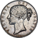 1845 Crown - Victoria British Silver Coin