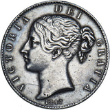 1847 Crown - Victoria British Silver Coin - Nice