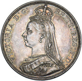 1887 Crown - Victoria British Silver Coin - Very Nice