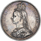 1887 Crown - Victoria British Silver Coin - Nice