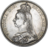 1887 Crown - Victoria British Silver Coin - Superb