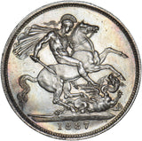 1887 Crown - Victoria British Silver Coin - Superb