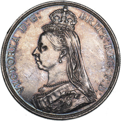 1887 Crown - Victoria British Silver Coin - Very Nice