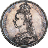 1887 Crown - Victoria British Silver Coin - Very Nice