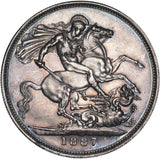 1887 Crown - Victoria British Silver Coin - Very Nice