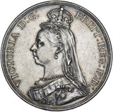 1887 Crown - Victoria British Silver Coin - Very Nice