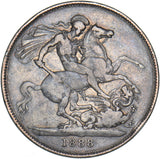 1888 Crown - Victoria British Silver Coin