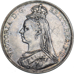 1889 Crown - Victoria British Silver Coin - Nice