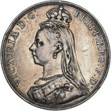 1889 Crown - Victoria British Silver Coin - Nice