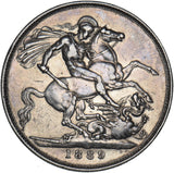 1889 Crown - Victoria British Silver Coin - Nice
