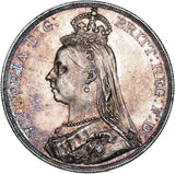 1889 Crown - Victoria British Silver Coin - Very Nice