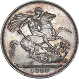 1889 Crown - Victoria British Silver Coin - Very Nice