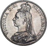 1889 Crown - Victoria British Silver Coin - Nice