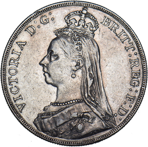 1889 Crown - Victoria British Silver Coin - Nice