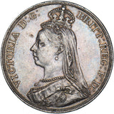 1889 Crown - Victoria British Silver Coin - Very Nice