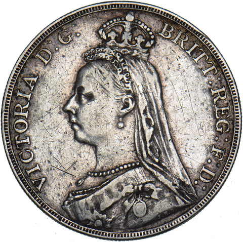 1891 Crown - Victoria British Silver Coin