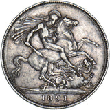 1891 Crown - Victoria British Silver Coin