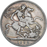 1892 Crown - Victoria British Silver Coin