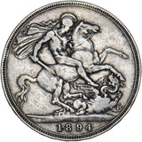 1894 LVIII Crown - Victoria British Silver Coin
